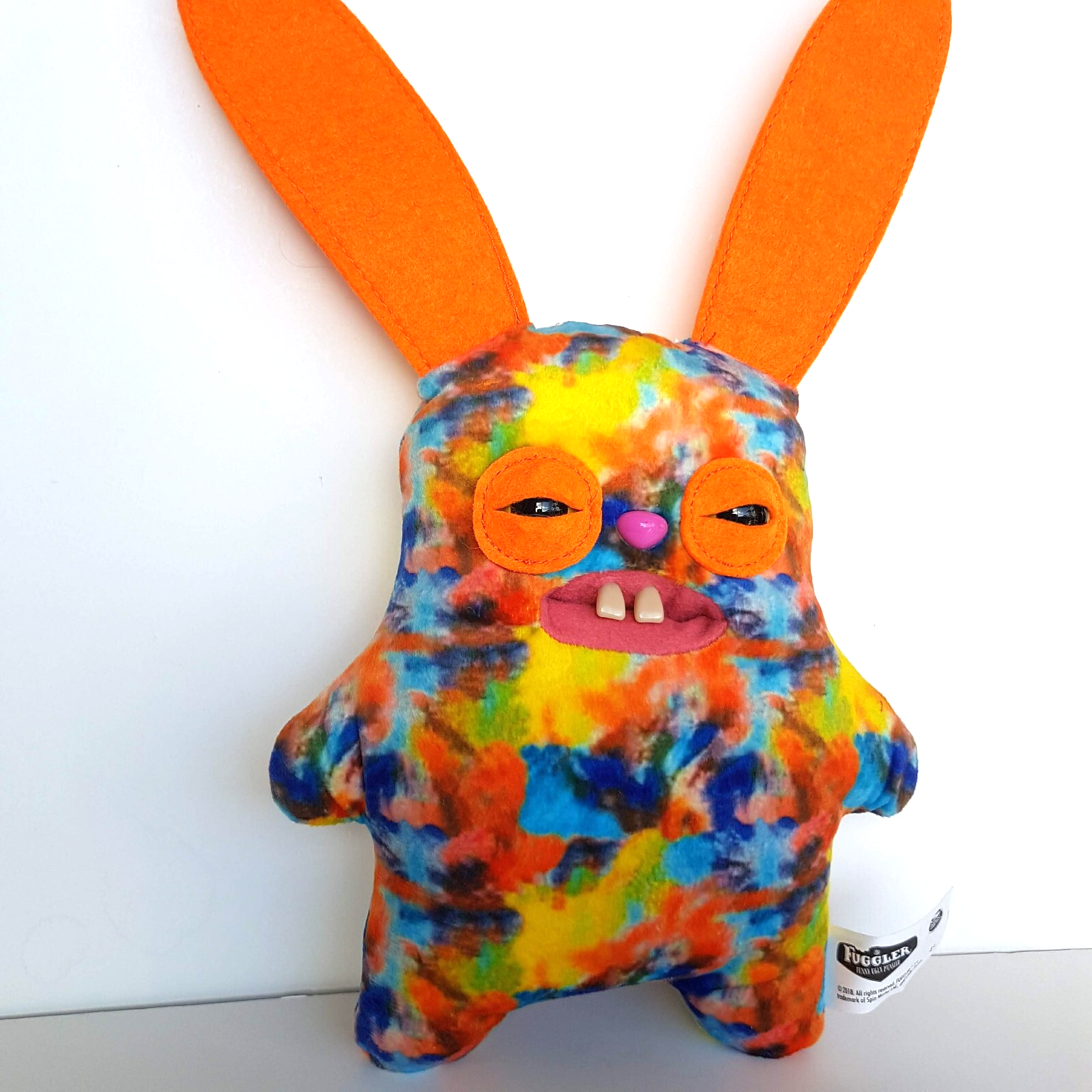 Fuggler RABID RABBIT Plush Funny Ugly Monster Laboratory Misfits Orange Splatter1