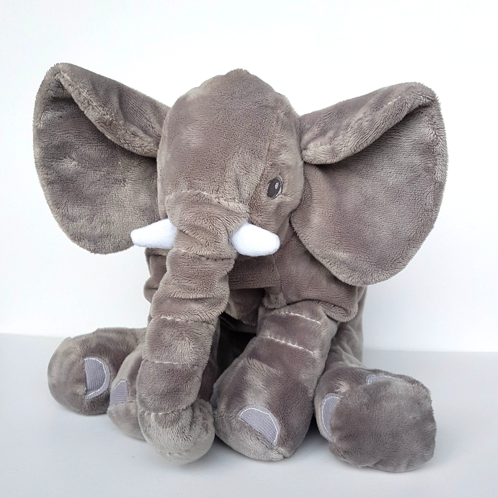 Ikea GREY ELEPHANT 29cm Plush Soft Toy Safari Stuffed Animal Cuddly Soft EUC3