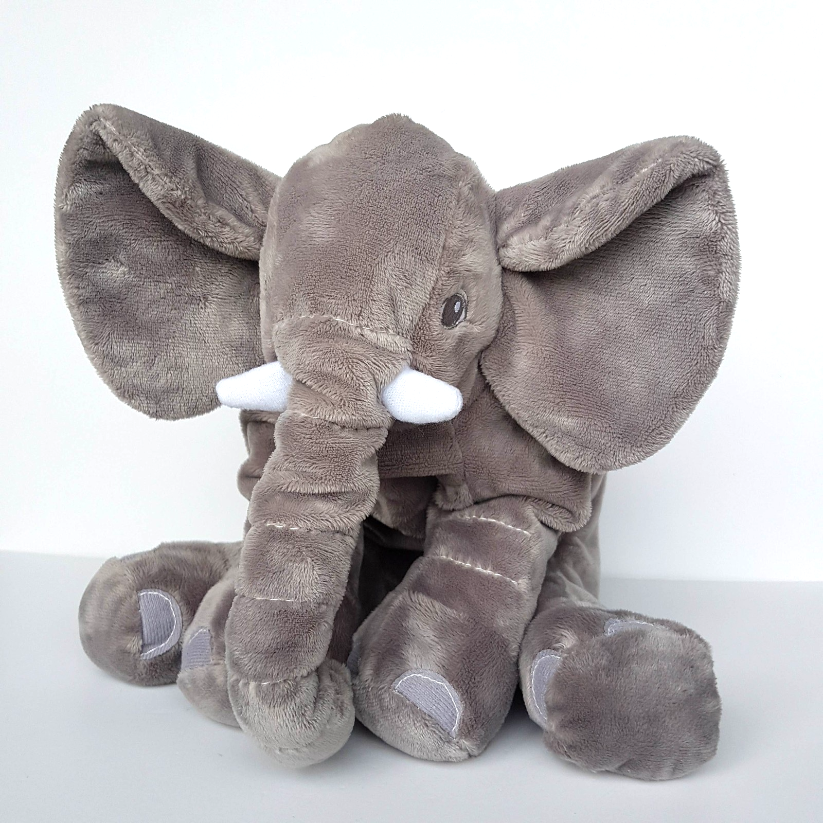 Ikea GREY ELEPHANT 29cm Plush Soft Toy Safari Stuffed Animal Cuddly Soft EUC3