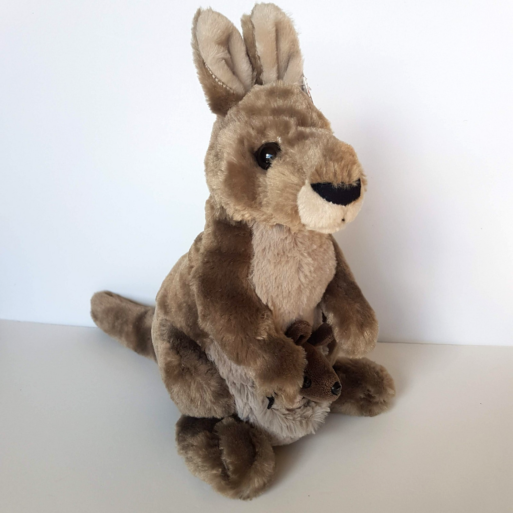 Wild Republic KANGAROO & JOEY 33cm Stuffed Animal Soft Toy Australian Animal TAG2