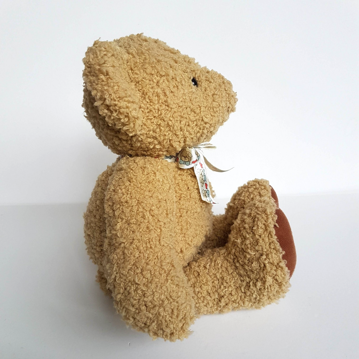 Vintage Korimco TEDDY BEAR Plush 32cm Stuffed Animal Soft Toy Heavy Flocked Nose4