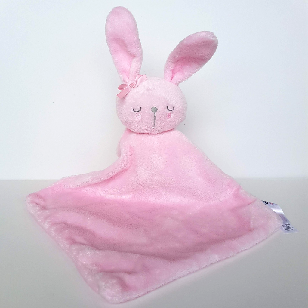 George PINK BUNNY Baby Lovey Comforter Security Blanket Rabbit Sleep Soft Toy0