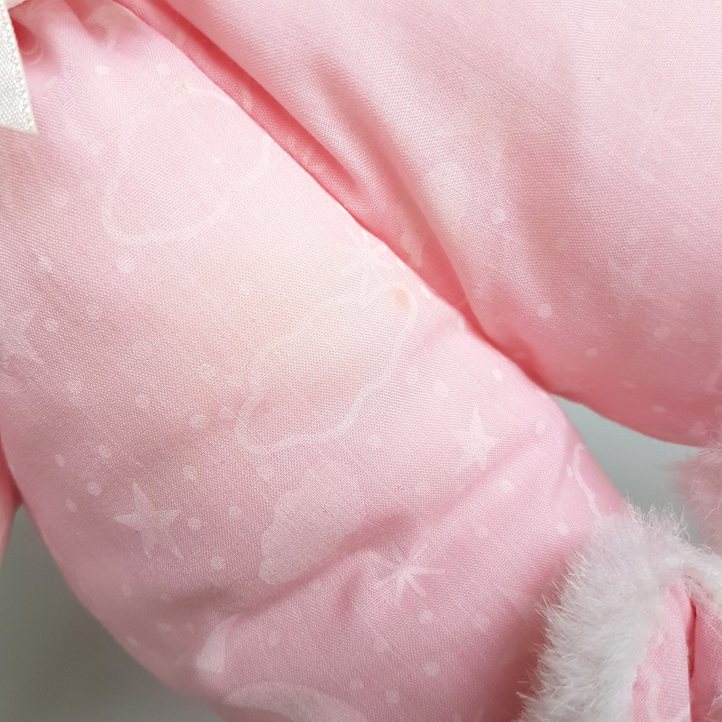 Vintage TEDDY IN BUNNY SLIPPERS Plush 34cm Pink Pyjamas Stuffed Animal Soft Toy22