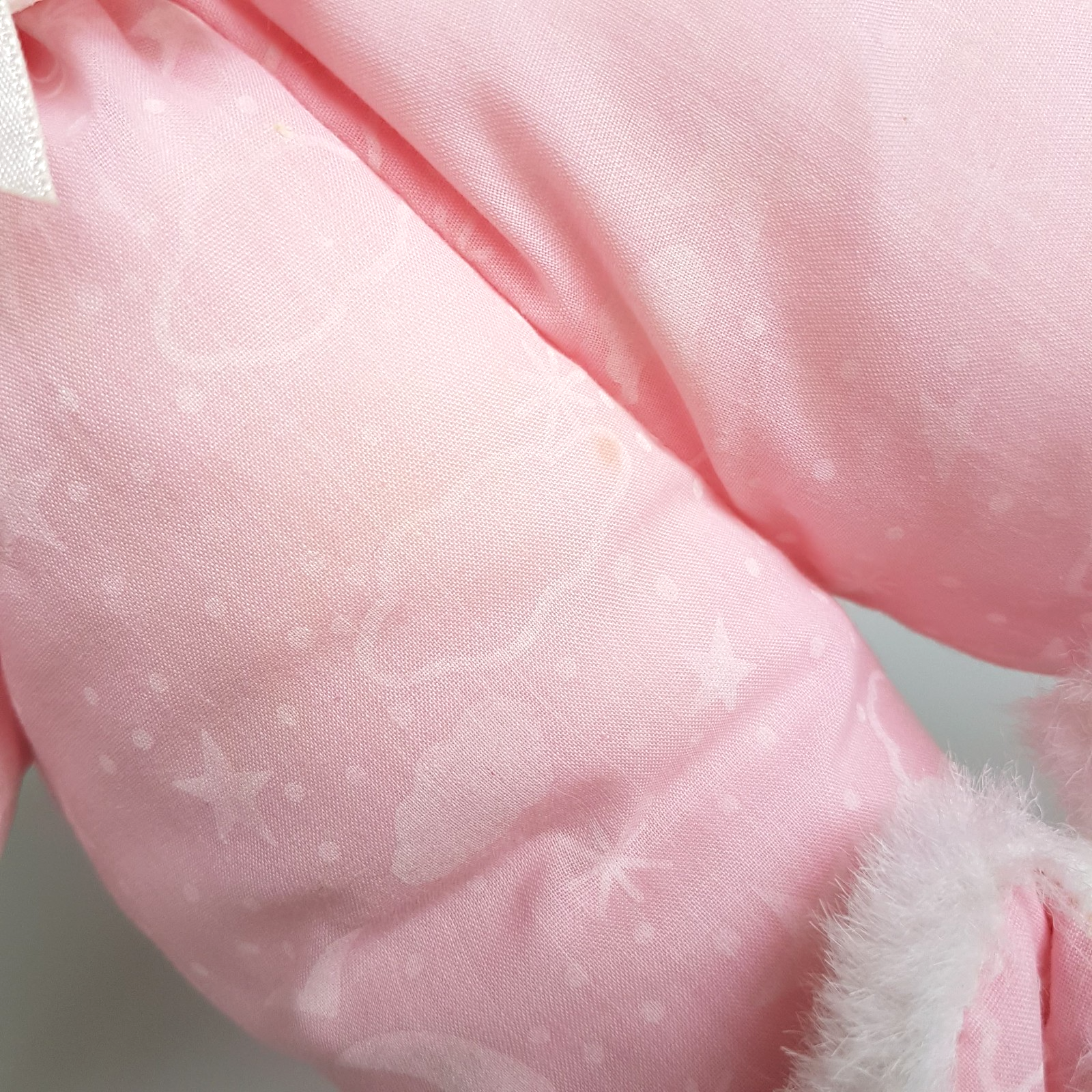 Vintage TEDDY IN BUNNY SLIPPERS Plush 34cm Pink Pyjamas Stuffed Animal Soft Toy22