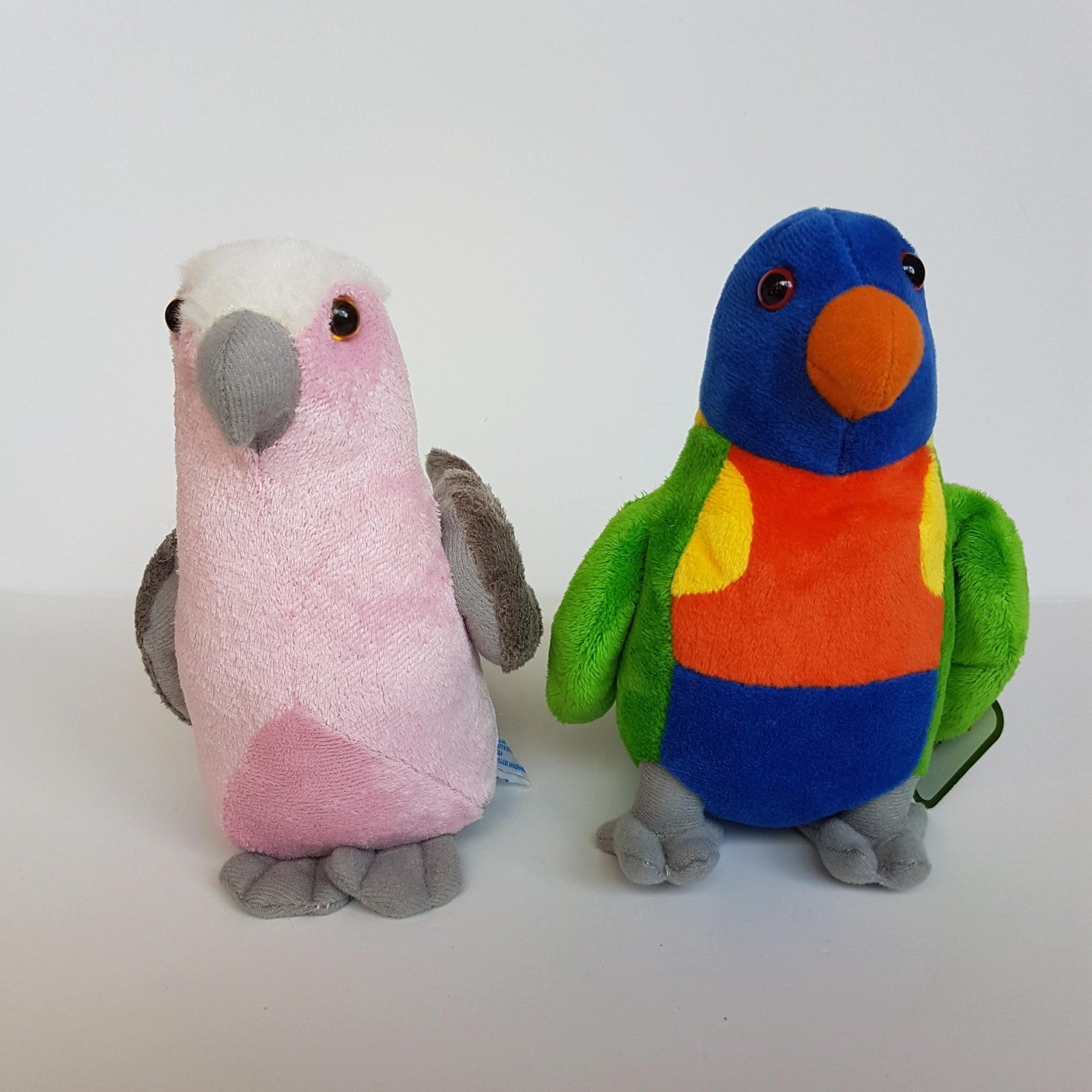 Elka GALAH + RAINBOW LORIKEET Sound 17cm Australian Bird Stuffed Animal Soft Toy4