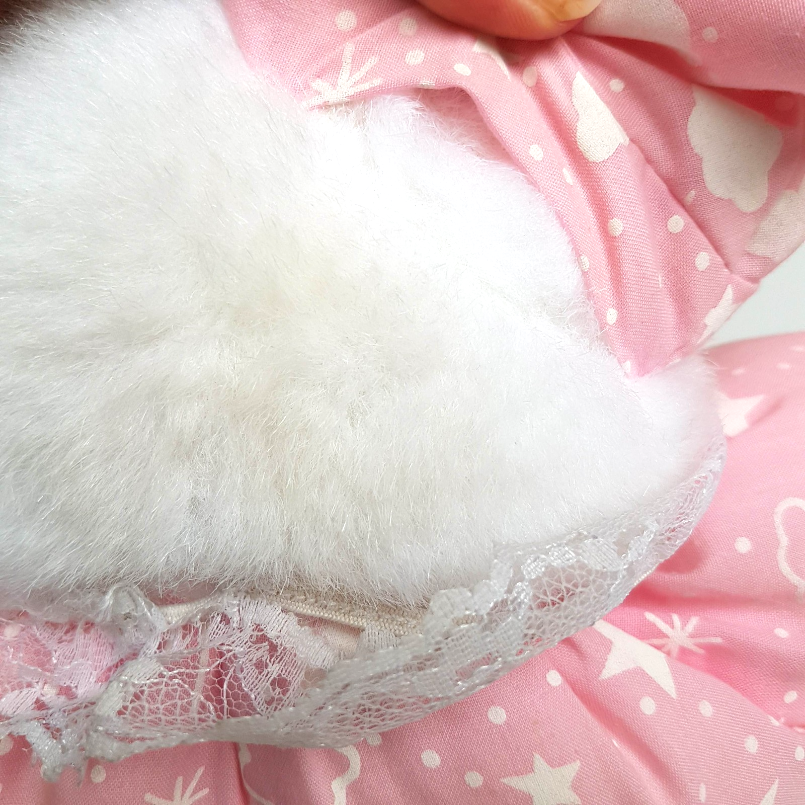 Vintage TEDDY IN BUNNY SLIPPERS Plush 34cm Pink Pyjamas Stuffed Animal Soft Toy20