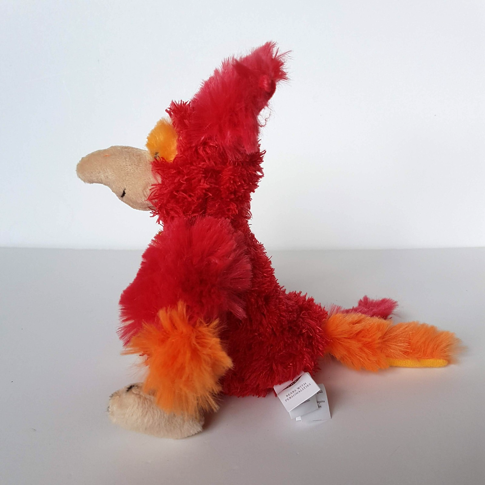 CHARLIE BEARS Firebird Phoenix Plush Soft Toy TAGS Stuffed Animal Red Bird Cute3
