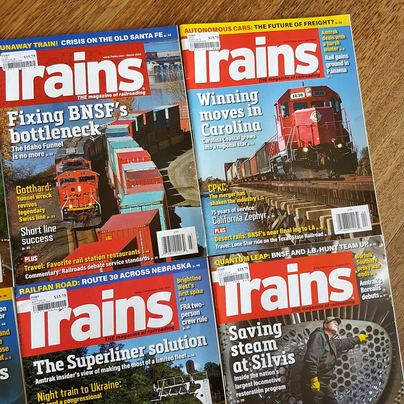 TRAINS MAGAZINE Jan   Dec 2024 Bundle Lot Locomotive Steam Diesel Series Edition2