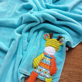 Plush Kids Baby FLEECE BLANKET 72x97cm Turquoise Blue Comforter Sleep Blanket0