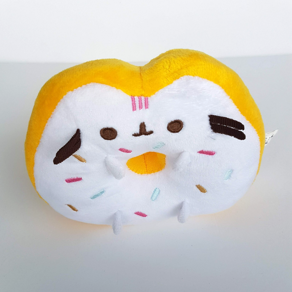 DONUT PUSHEEN Cat Kitten Plush Stuffed Animal Soft Toy 15cm White Food Sprinkles7