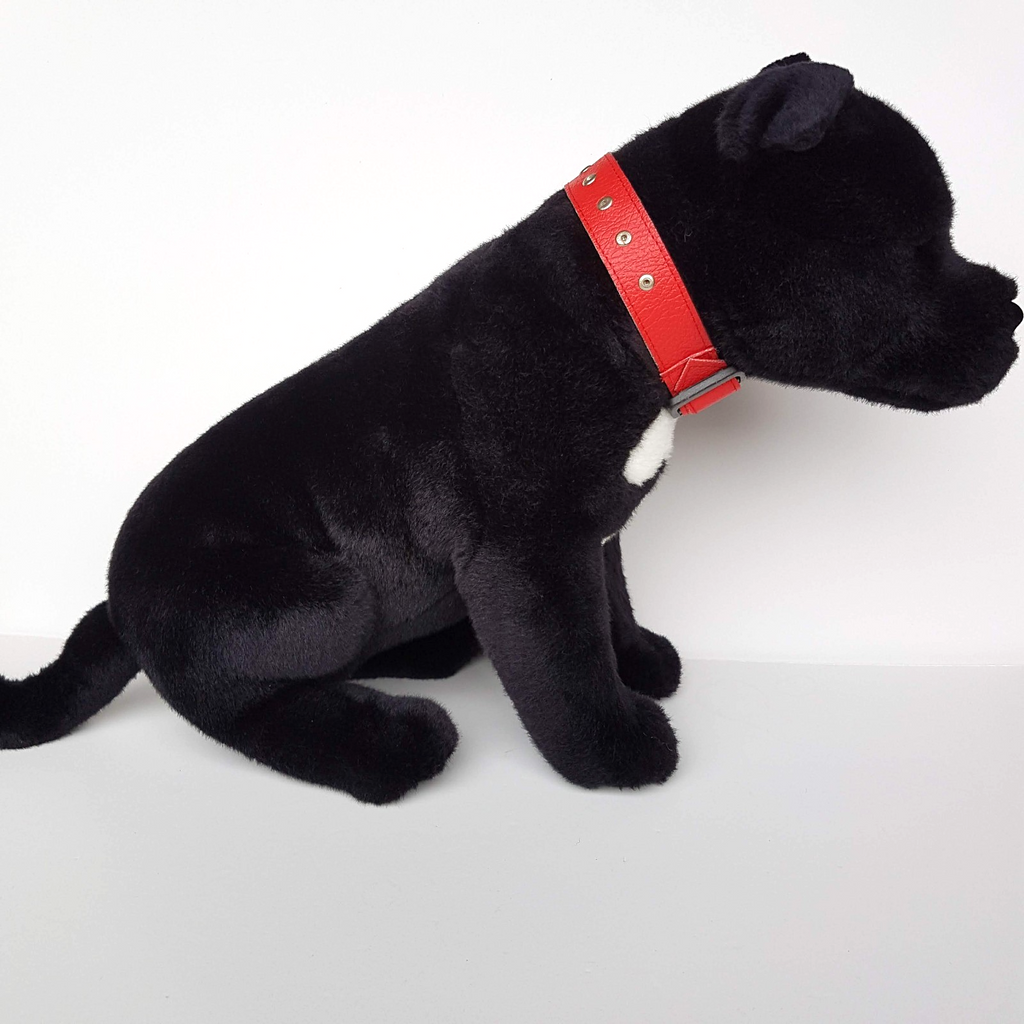 Bocchetta BLACK STAFFY BULL Realistic Dog Plush 30cm Stuffed Animal Soft Toy Pet8