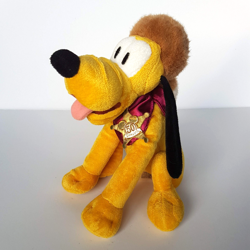 Disney 50th ANNIVERSARY PLUTO Dog Plush Soft Toy Hat Puppy Stuffed Animal Cute0