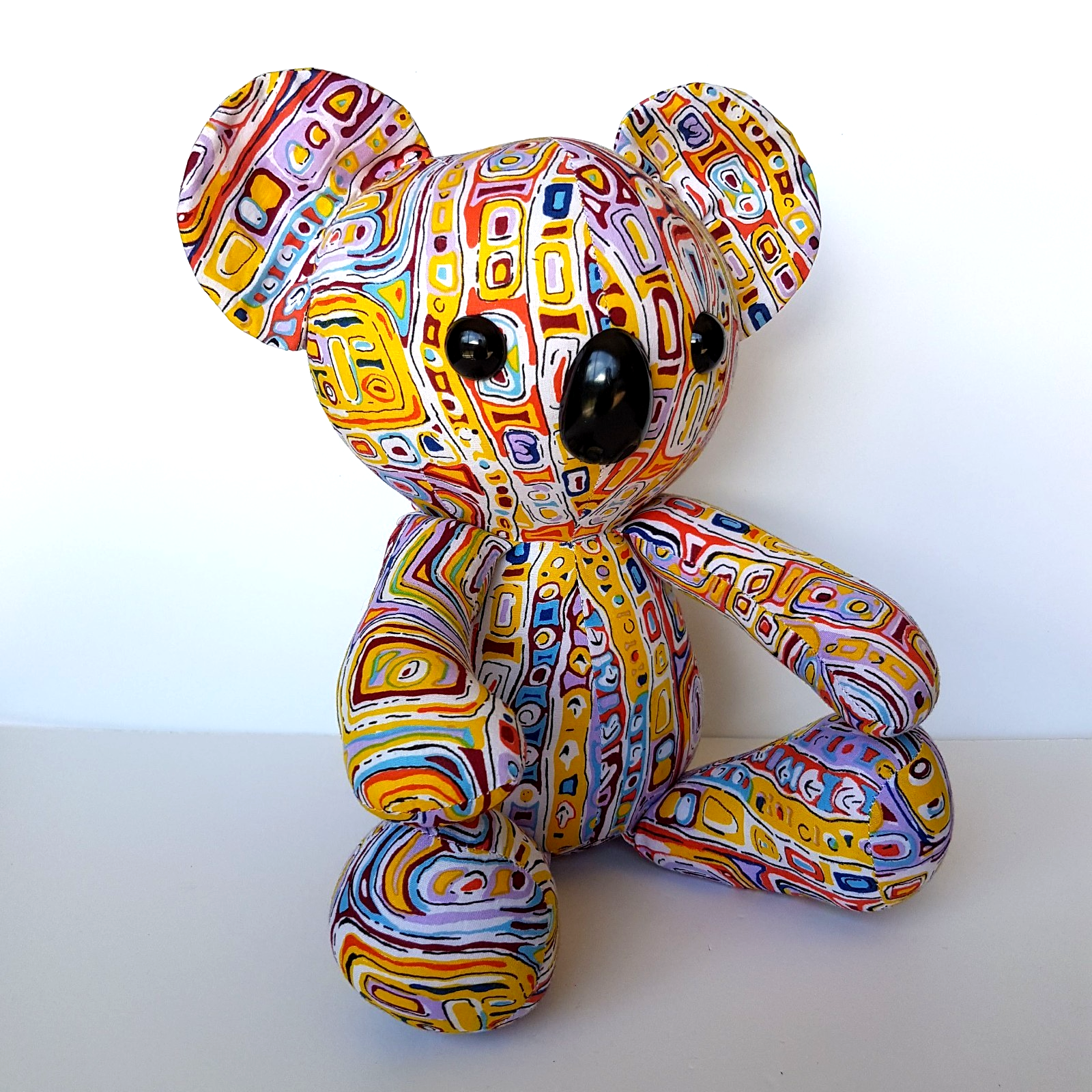 Australian OALA ABORIGINAL ARTIST Felicity Robertson Nampitjinpa Koala Plush Toy1