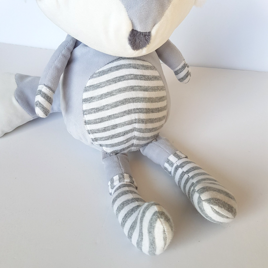 RARE Papaya FOX PLUSH Grey Stripe 34cm Stuffed Animal Floppy Soft Toy Cuddly2