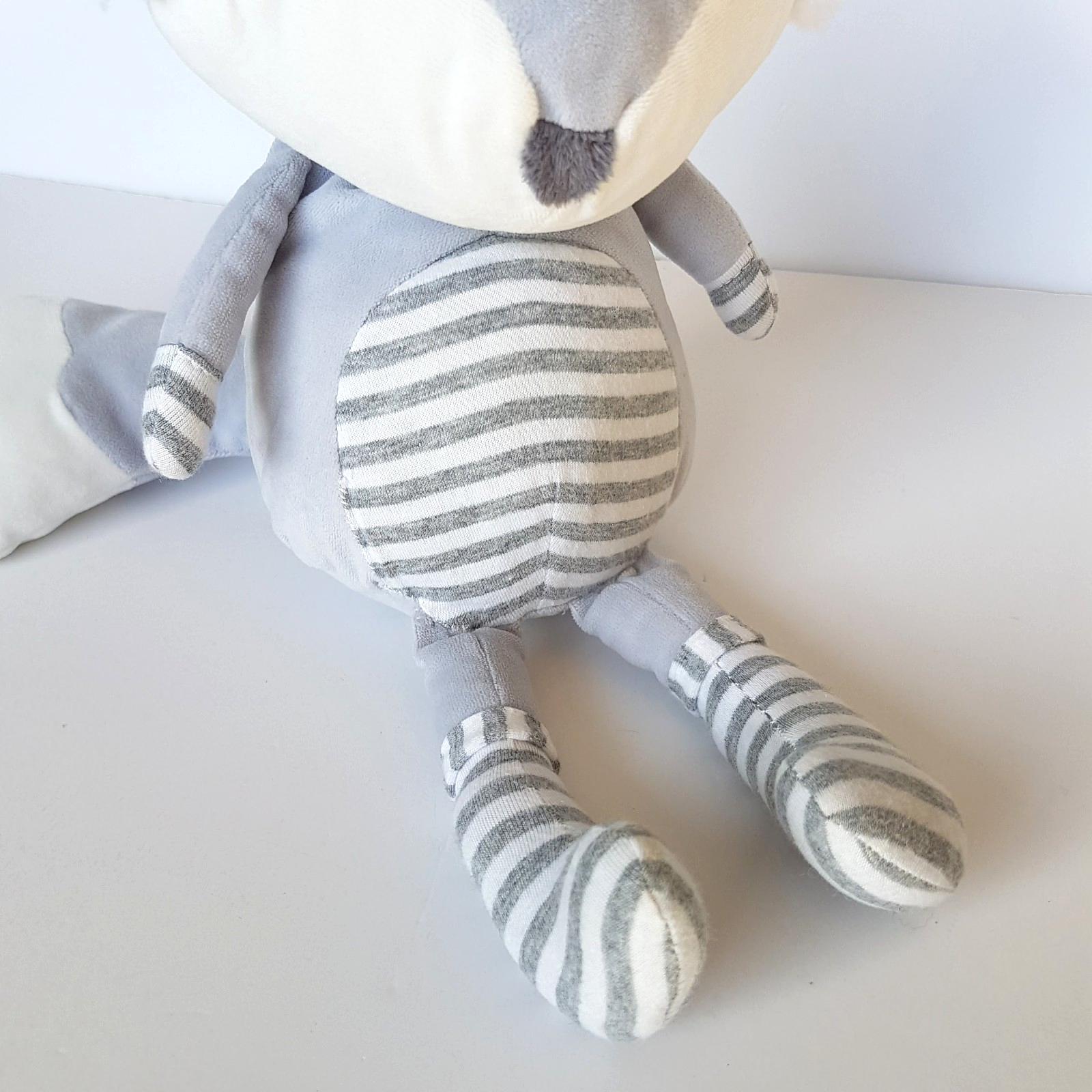RARE Papaya FOX PLUSH Grey Stripe 34cm Stuffed Animal Floppy Soft Toy Cuddly2