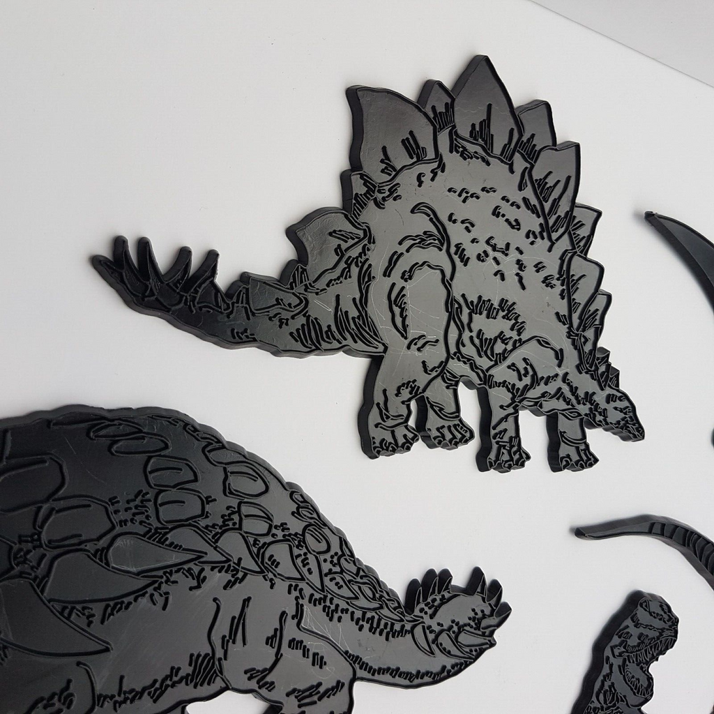 RARE 70s FRANK DOWN Dinosaur Drawing Templates Prehistoric Art Craft Supplies4