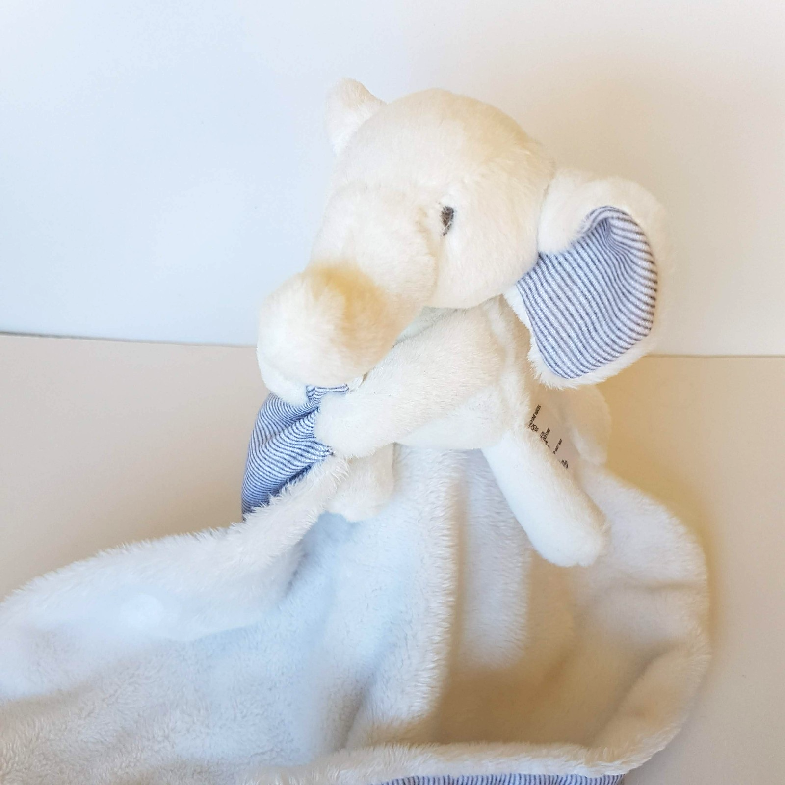 Anko WHITE ELEPHANT Baby Lovey Security Blanket Comforter Plush Soft Toy Sleep2