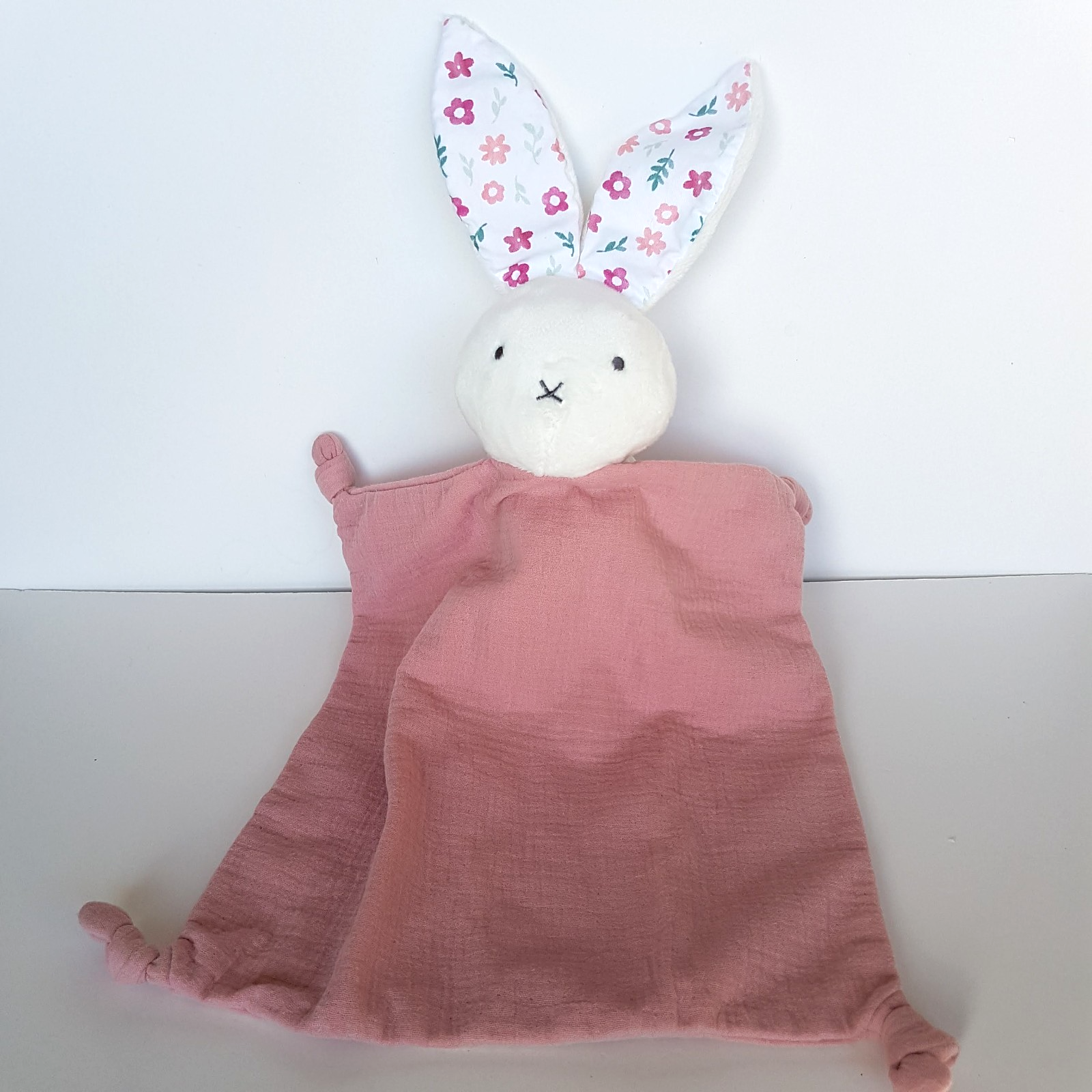 Bub PINK BUNNY RABBIT Lovey Target Plush Muslin Security Comforter Soft Toy Cute0
