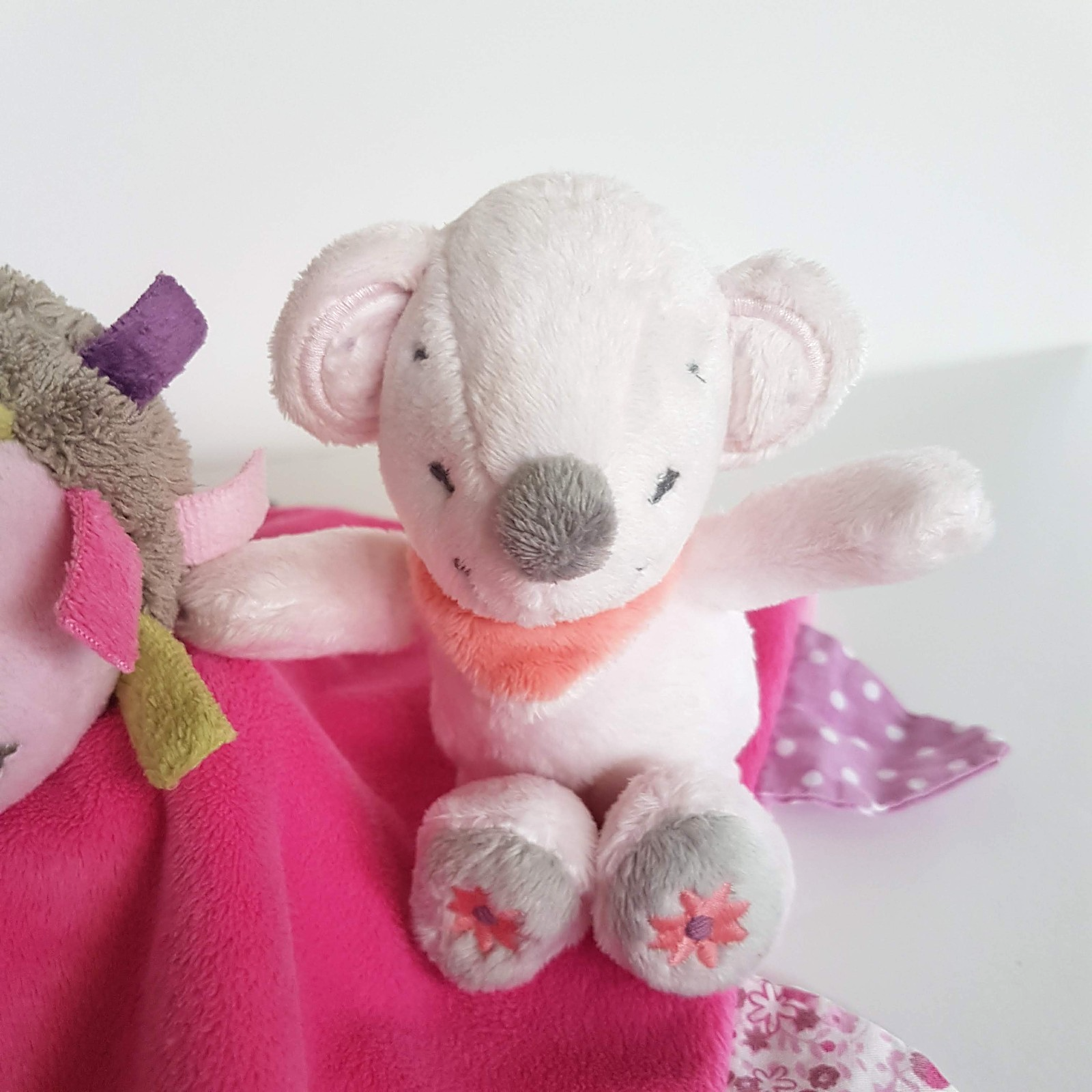 Nattou PORCUPINE ECHIDNA Baby Lovey Security Blanket Comforter + Mouse Soft Toy5