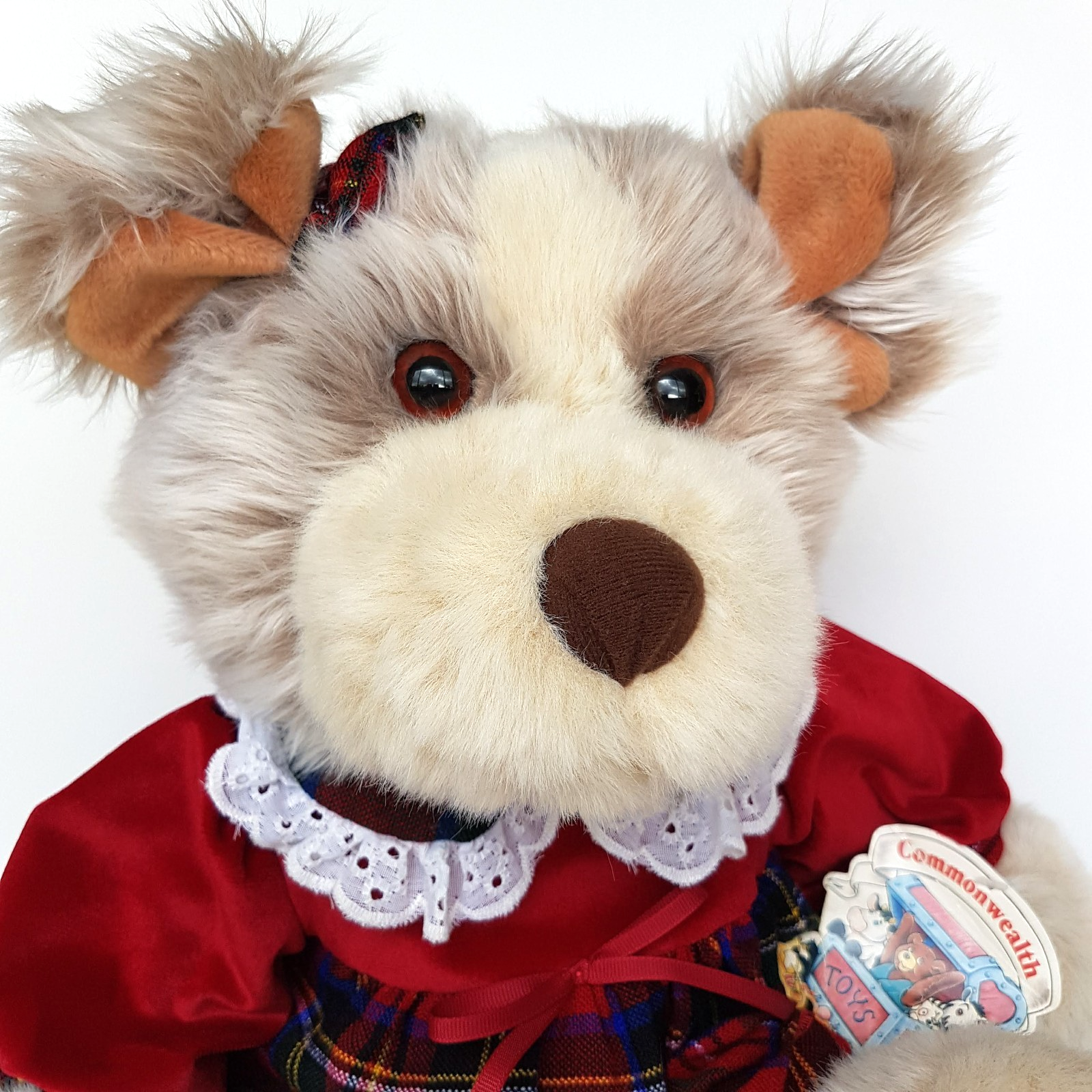 Vintage CHRISTMAS TEDDY BEAR Plush 49cm Commonwealth Toy Soft Toy Stuffed Animal2
