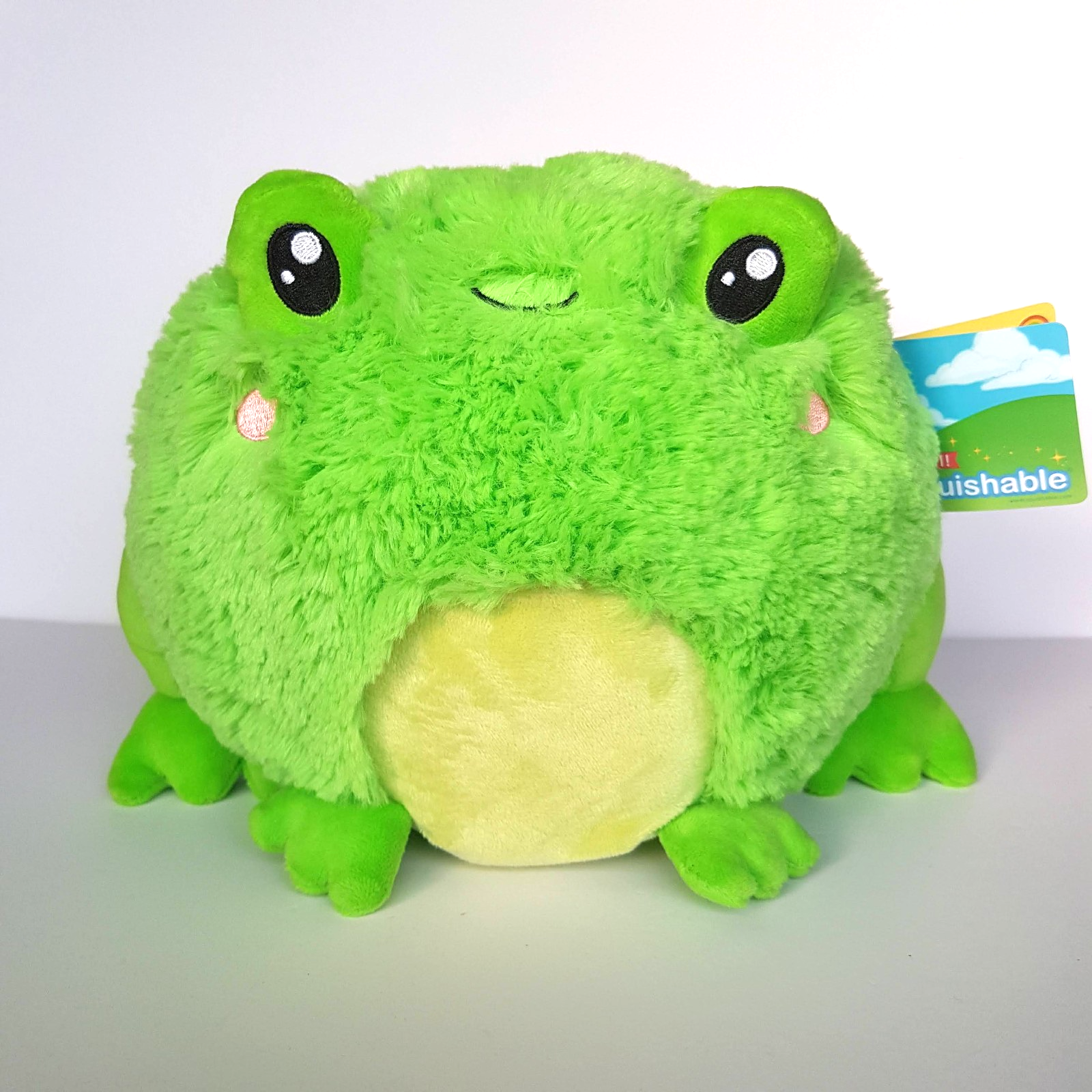 Cuddle Barn SQUISHABLE FROG Green Froggie Plush Goals Soft Toy Stuffed Animal0