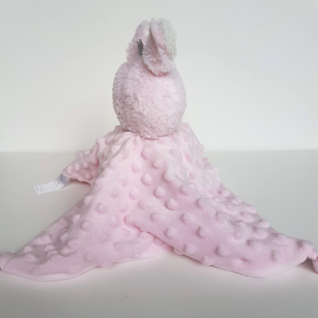 Kids & Co PINK BUNNY Plush Lovey Security Blanket Comforter Sleep Soft Toy Minky7