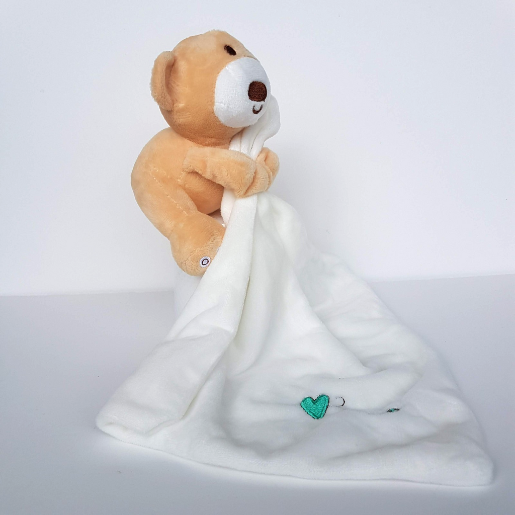Ollie's Place BEAR LOVEY Comforter Plush Security Blanket Sleep Soft Toy Cute5