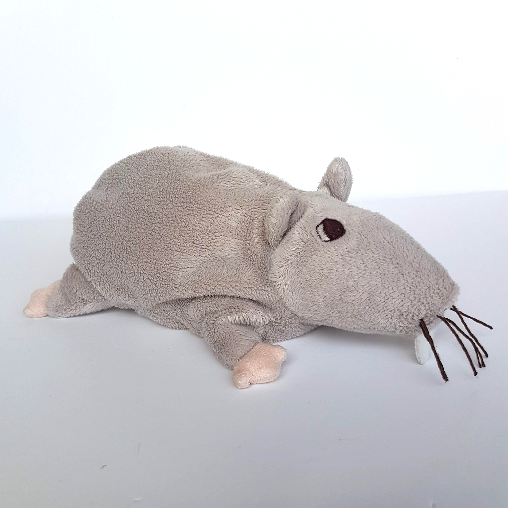 IKEA MINNEN RATTA RAT MOUSE Warm Grey 21cm Plush Stuffed Animal Rodent Soft Toy0