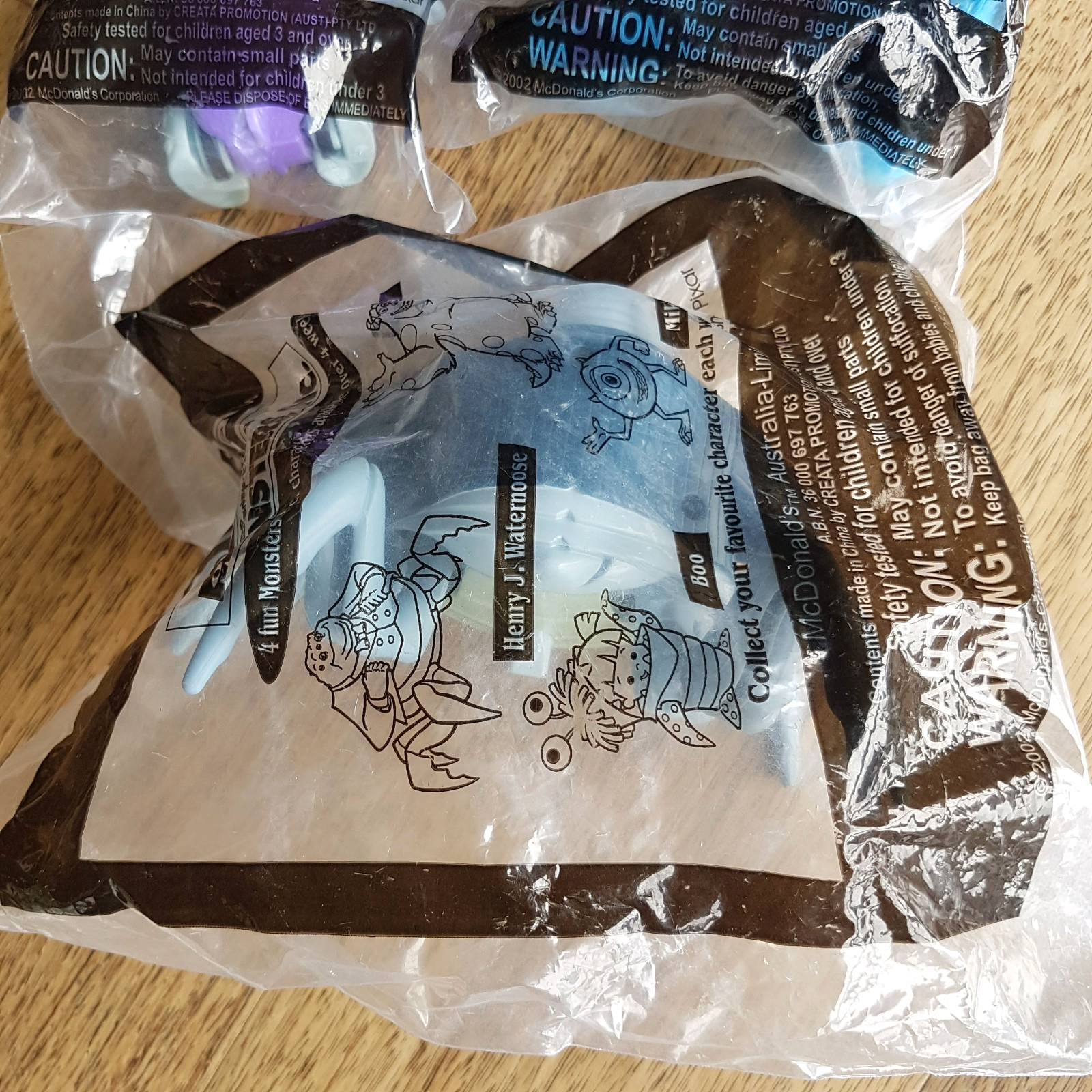 McDonald’s Happy Meal Toys MONSTERS INC Sealed Sully Boo Waternoose Plastic Toys7
