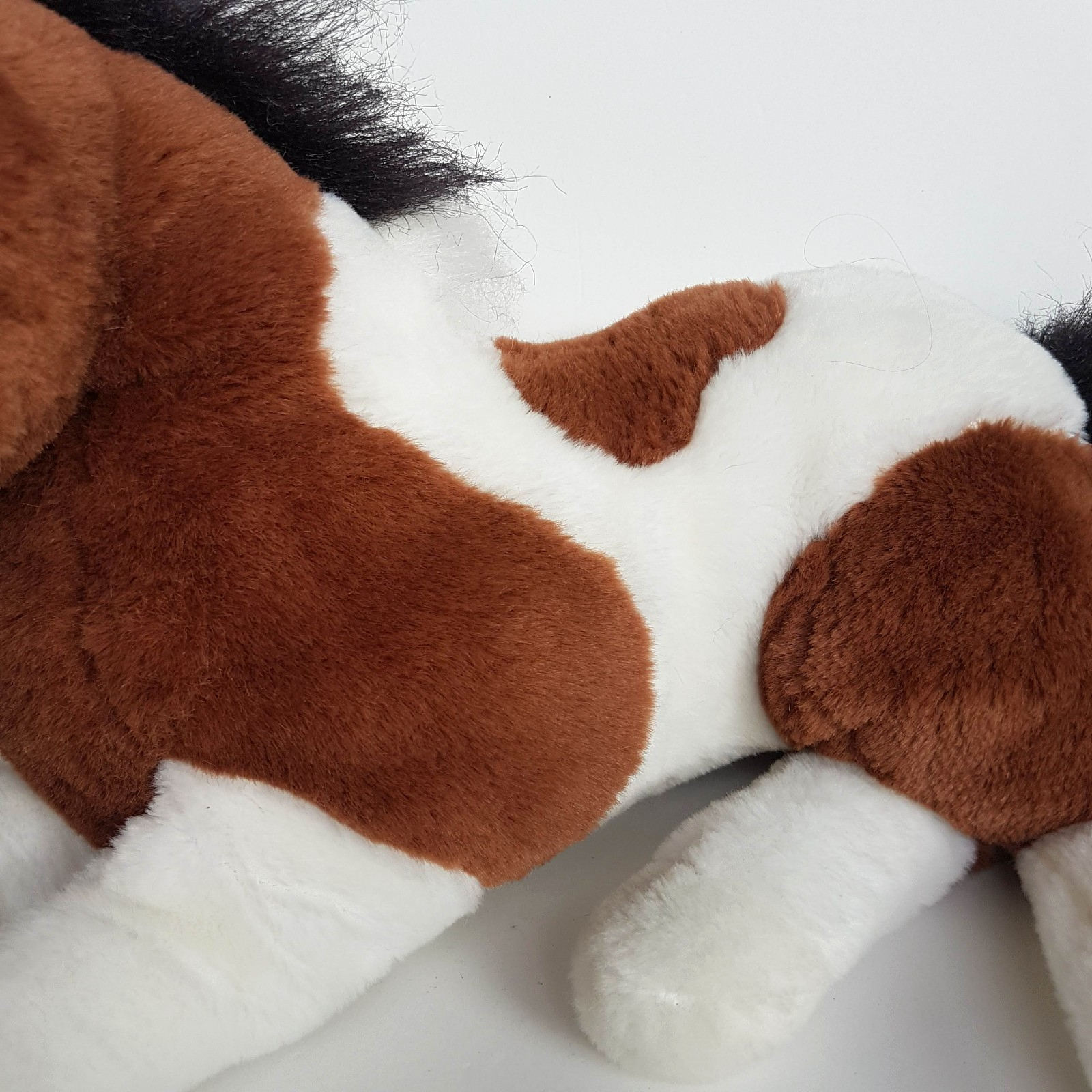 PINTO HORSE PONY Floppy Plush Brown White 34cm long Soft Toys Stuffed Animal Pet3