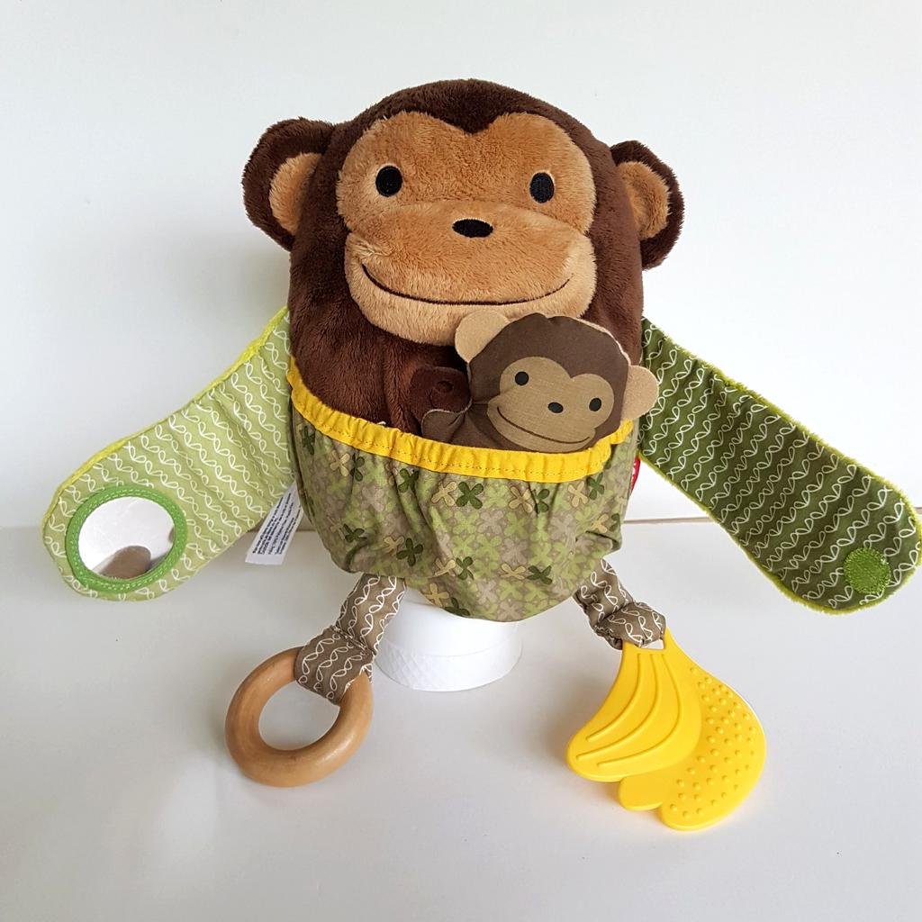 Skip Hop MONKEY & BABY Baby Activity Toy Rattle Soft Toy Crinkle Mirror Soft Toy7