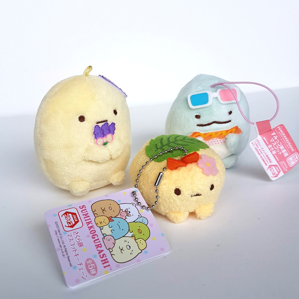 Sumikko Gurashi SHRIMP TAIL HOT DOG FLOWERS Kawaii Plush Cute Soft Toy Mini Food4