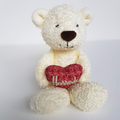 HARRODS HEART TEDDY BEAR 20cm Stuffed Animal Love Heart Soft Toy Cute Beanbag0