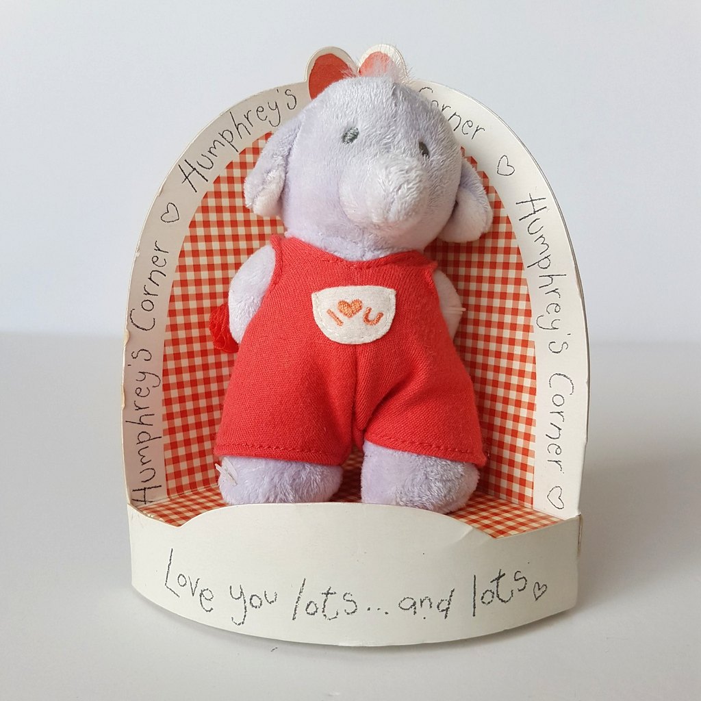 Humphrey's Corner BABY JACK Elephant Dungarees I Love You Hearts Plush Soft Toy3