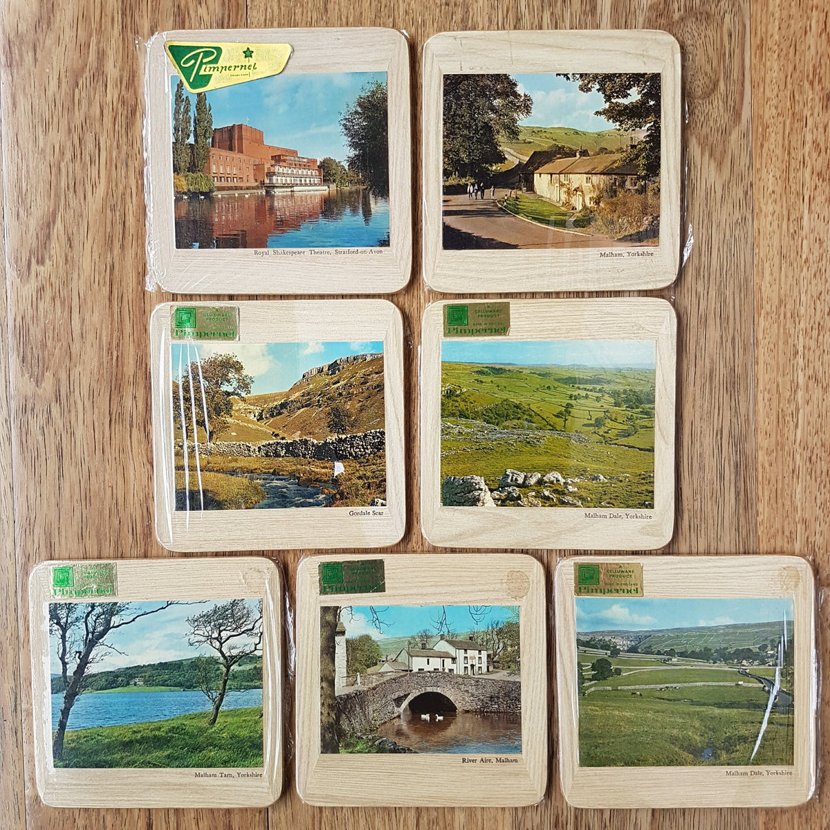 Pimpernel YORKSHIRE England Landmark Coasters Cork Backed Vintage 14cm Decor0