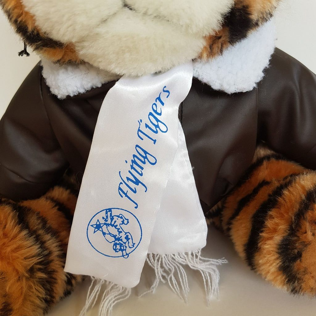 Rare Vintage FLYING TIGERS Aviation Squadron Pilot Plush Stuffed Animal Soft Toy2