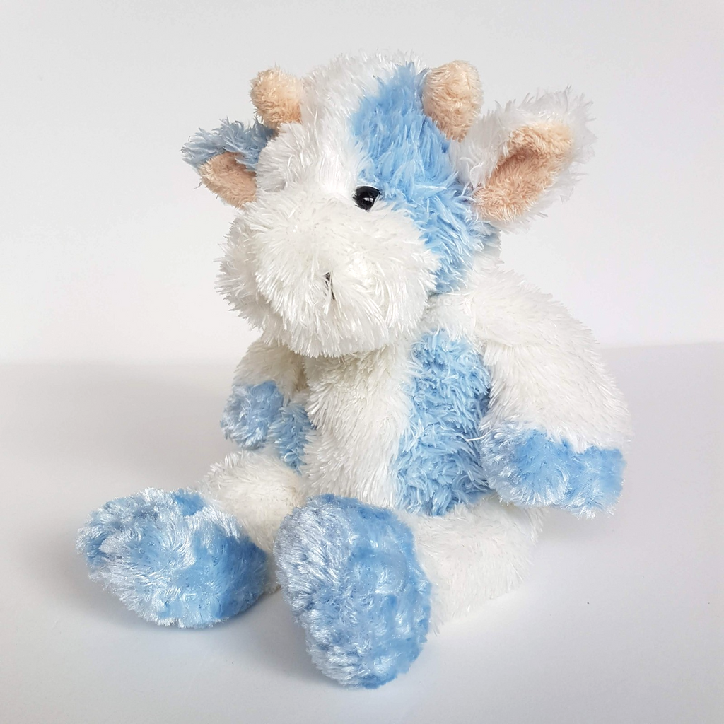 Adorable HARRODS COW BULL Floppy Plush Blue White 26cm Soft Toys Stuffed Animal2