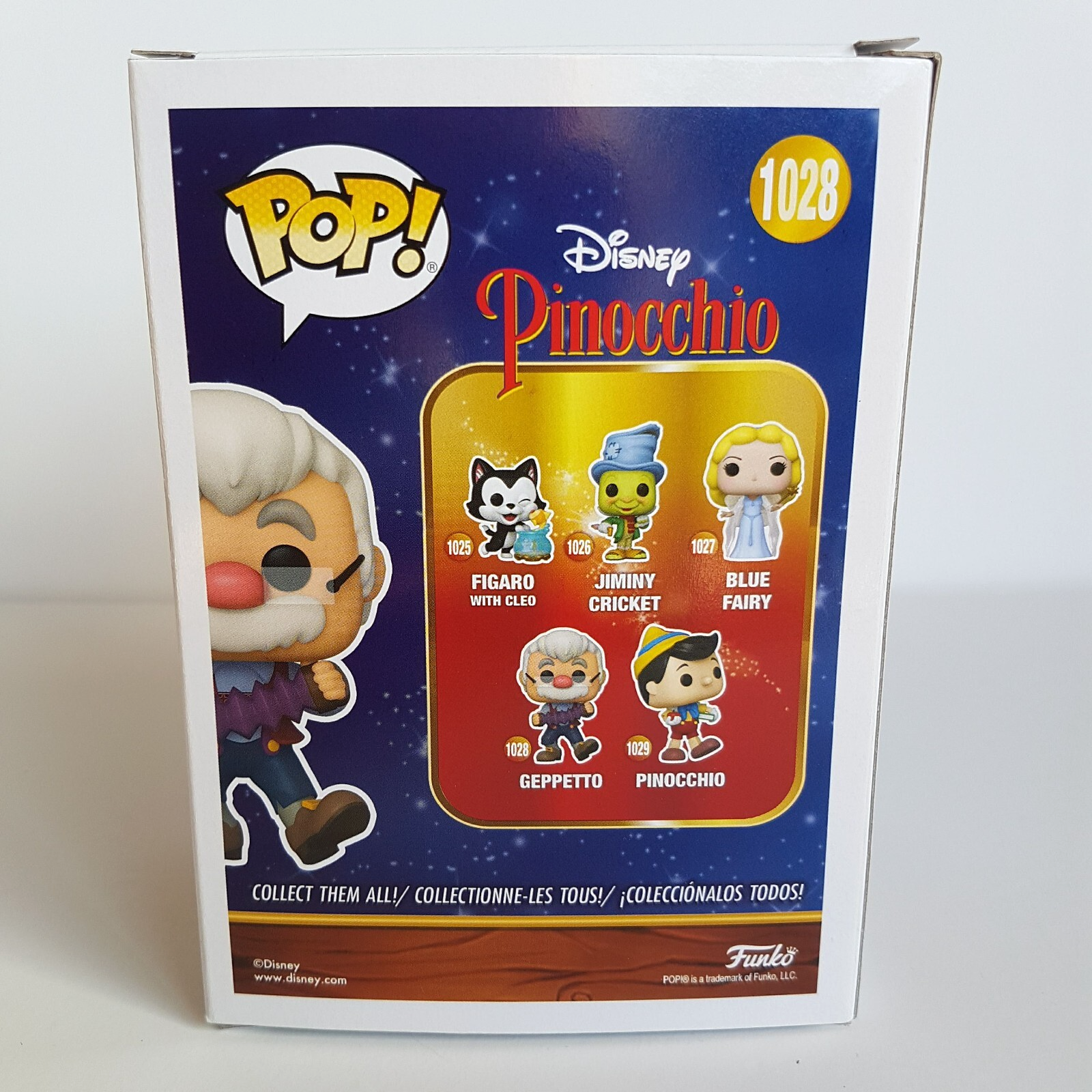Funko Pop GEPPETTO Pinocchio 1028 Vinyl Figure Disney Bobblehead Fairy Tale Toy3