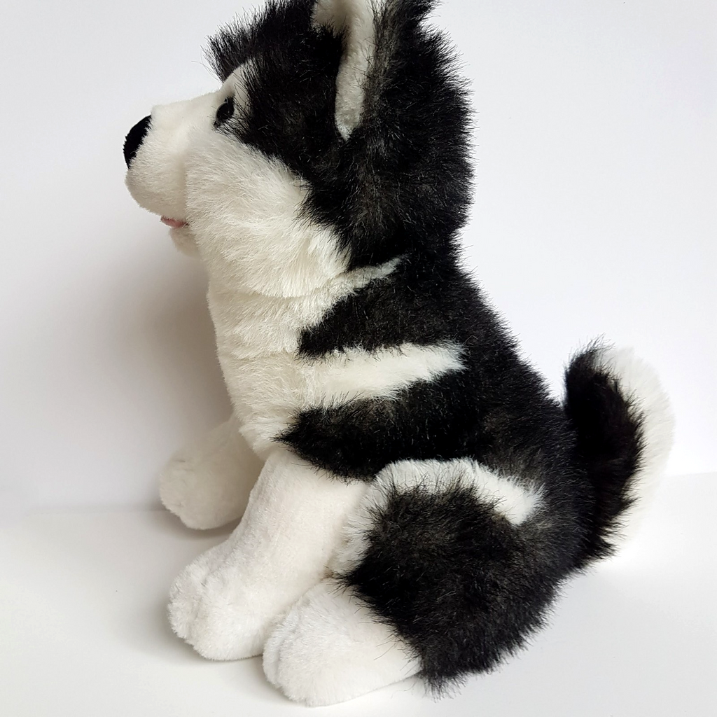 HUSKY DOG Puppy Plush Stuffed Animal 38cm Soft Toy Pet Blue Eyes Sitting Pet7