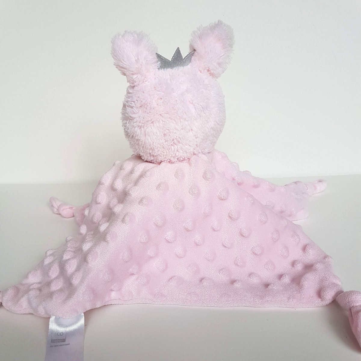 Kids & Co PINK BUNNY Plush Lovey Security Blanket Comforter Sleep Soft Toy Minky6
