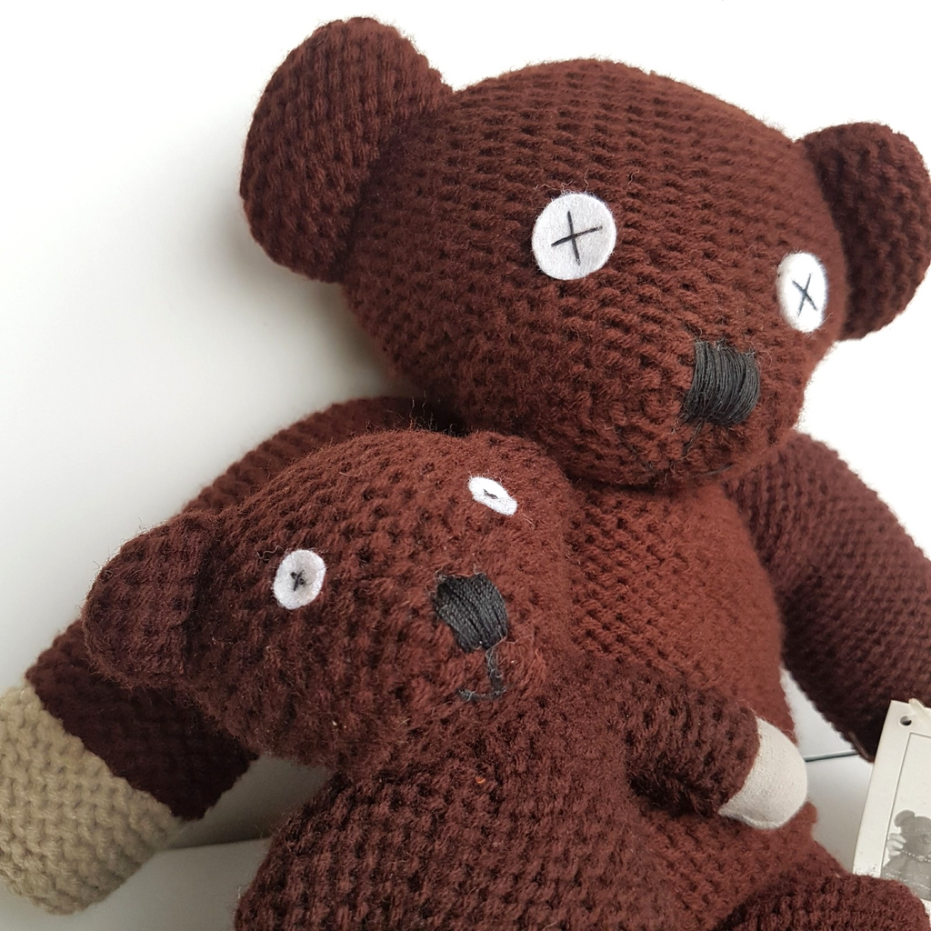 Genuine MR BEAN TEDDY BEARS Vintage 1996 1997 Soft Toy Plush Stuffed Animal Knit1