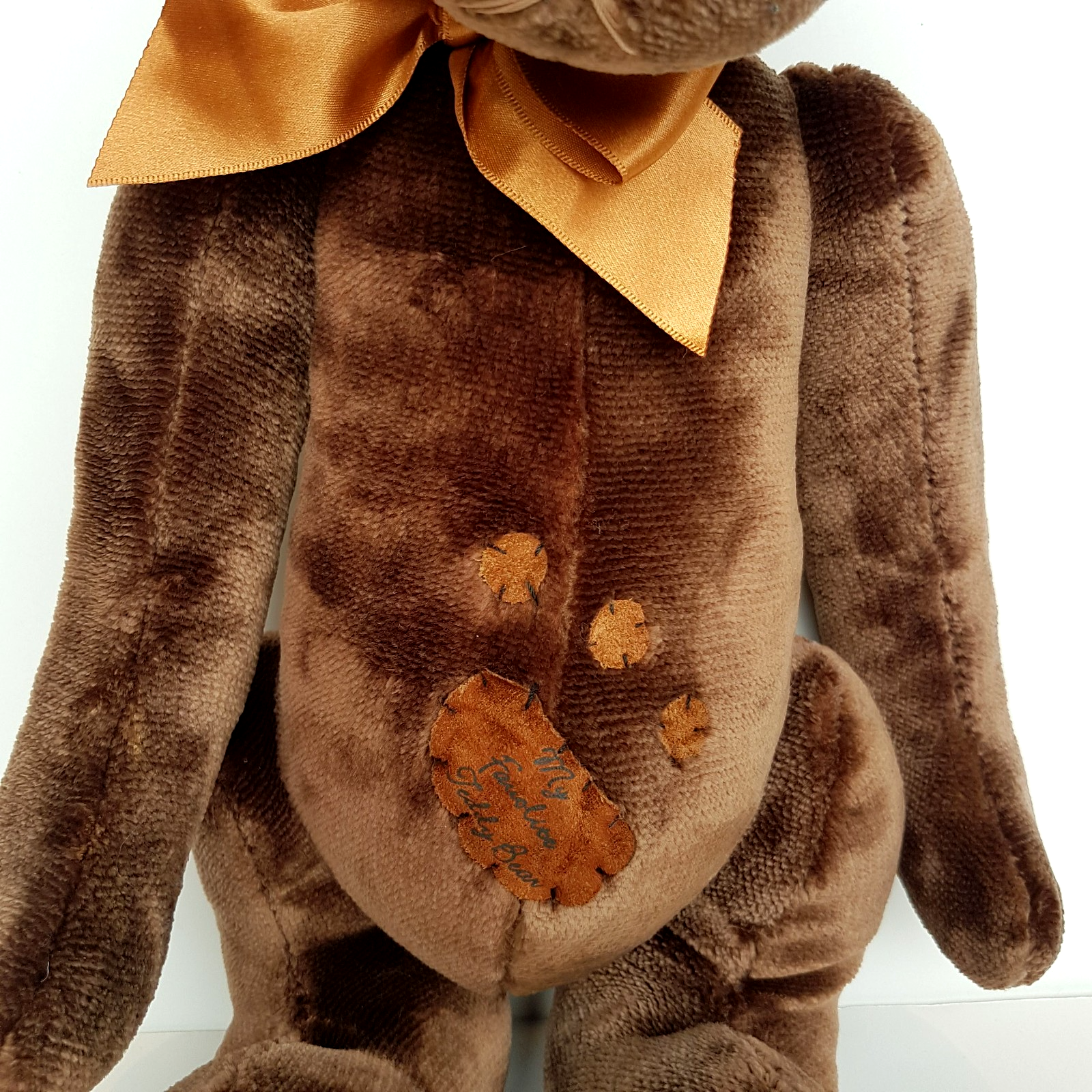 Russ WELLESLEY Teddy Bear Plush 42cm Velveteen RARE Stuffed Animal Soft Toy4