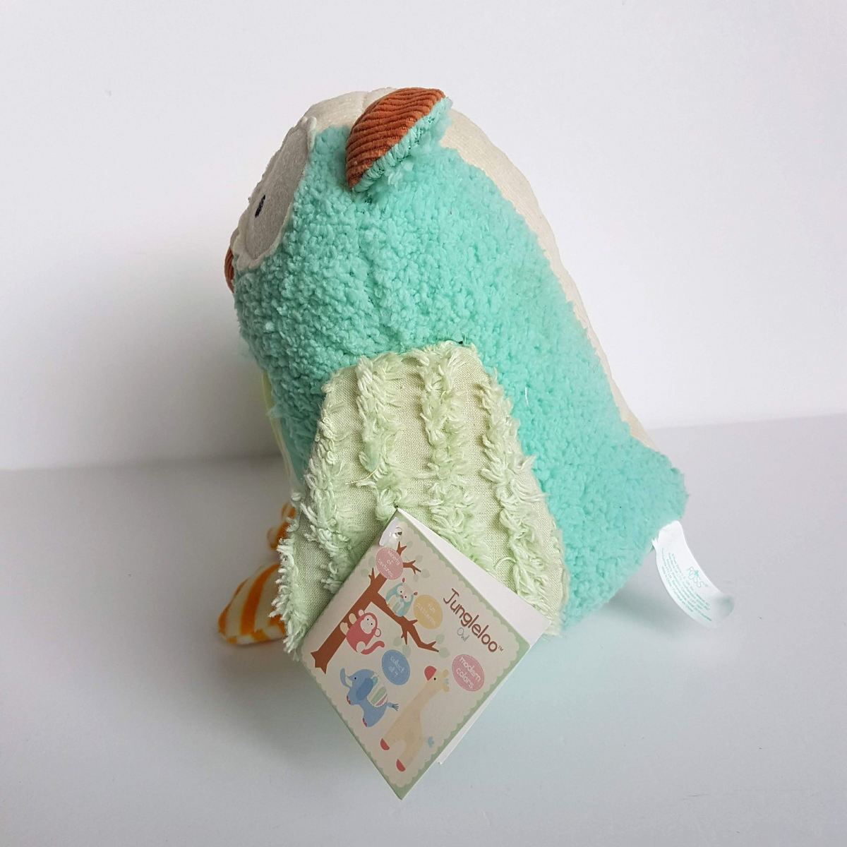 Russ Junglelee OWL BIRD Teal Pastel TAGS 19cm Plush Stuffed Animal Soft Toy Cute7
