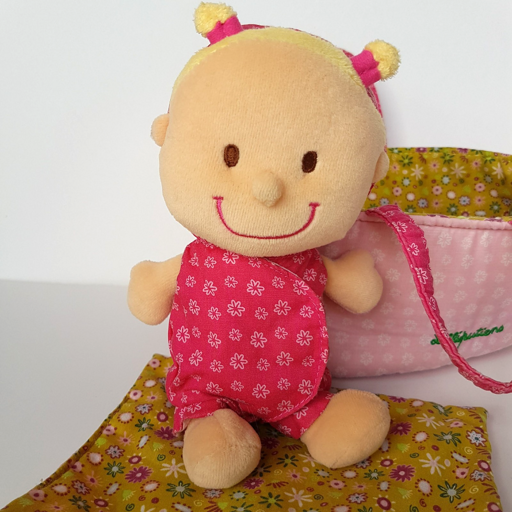 Lilliputiens BABY DOLL & CARRIER Plush Soft Toy Bassinet Cloth Doll Pretend Play11