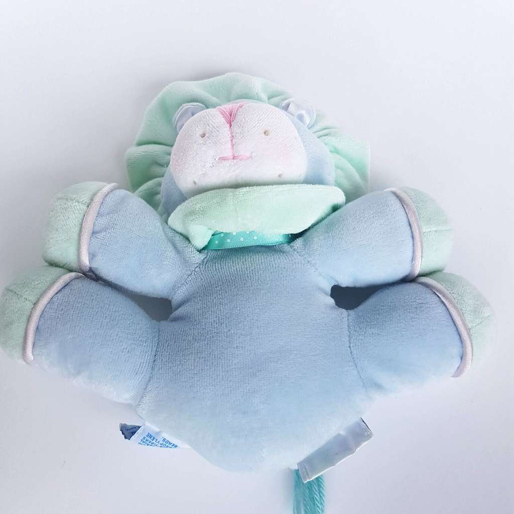 Vintage EDEN PASTEL LION Velour Baby Plush Stuffed Animal Lovey Rattle Soft Toy17