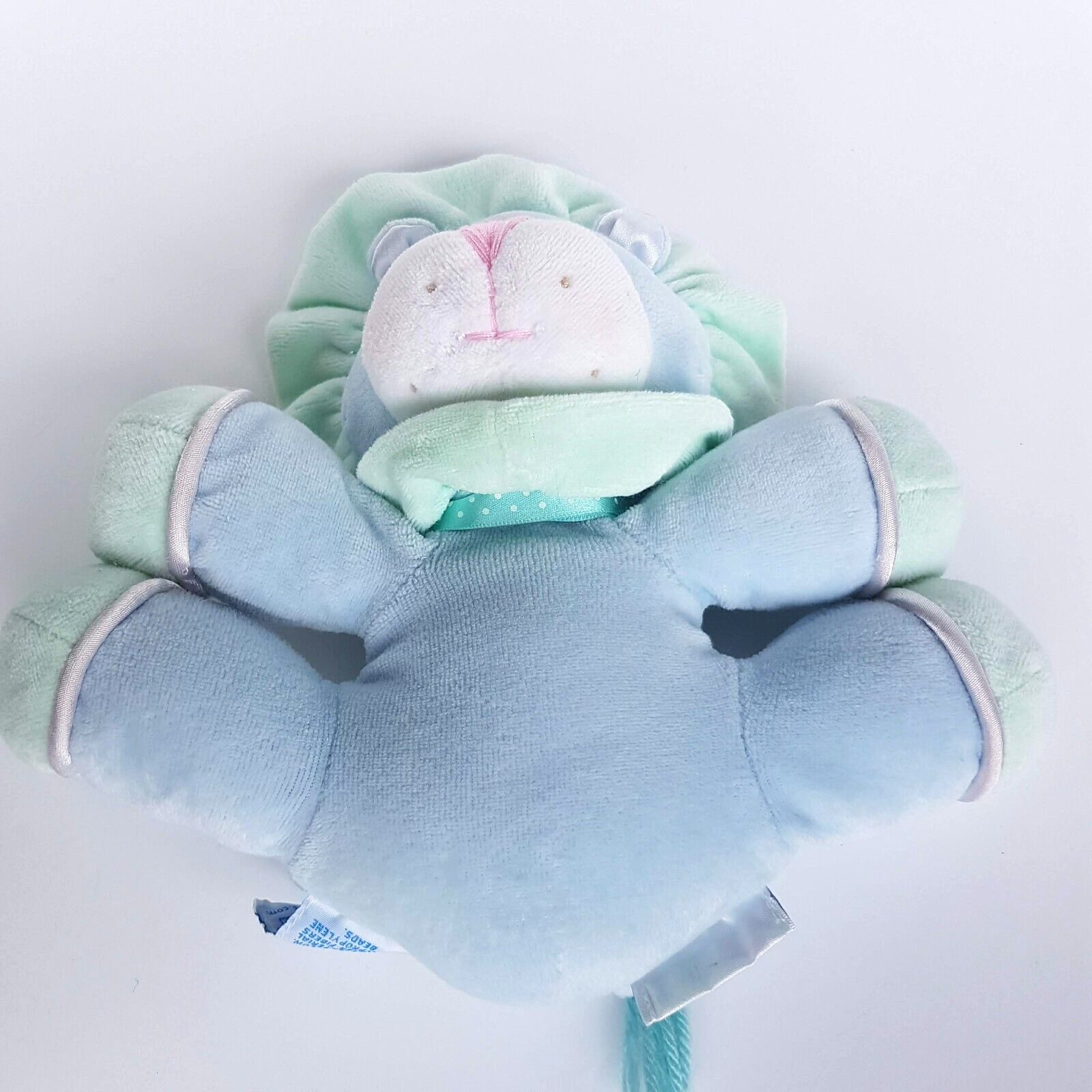 Vintage EDEN PASTEL LION Velour Baby Plush Stuffed Animal Lovey Rattle Soft Toy17