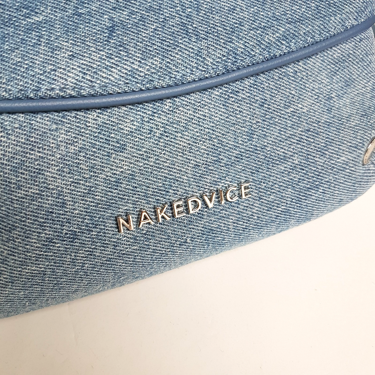Nakedvice THE JACQUES Denim Shoulder Bag Blue Crossbody Handbag Silver Hardware3
