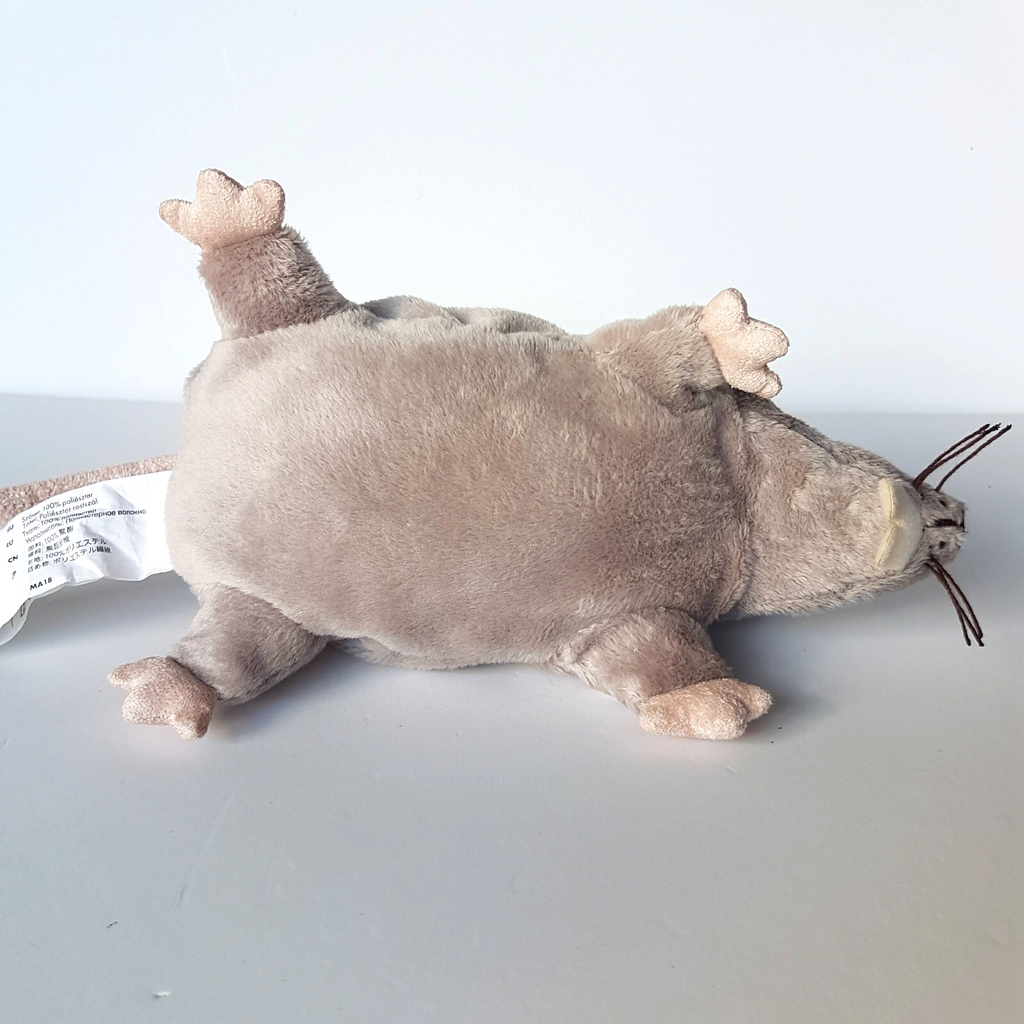 Ikea MINNEN RATTA RAT MOUSE Warm Grey 21cm Plush Stuffed Animal Rodent Soft Toy8