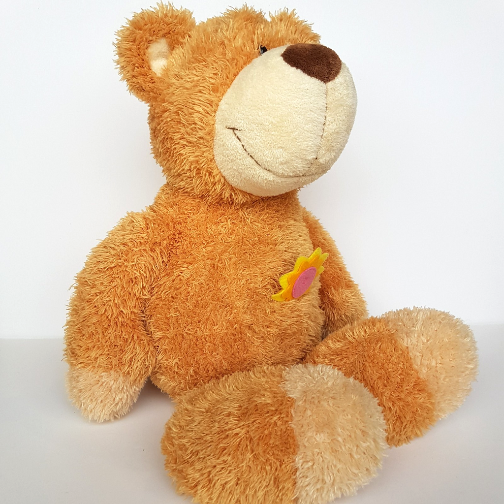 Large Nici ORANGE TEDDY BEAR 52cm Plush Floppy Soft Toy Flower Stuffed Animal0