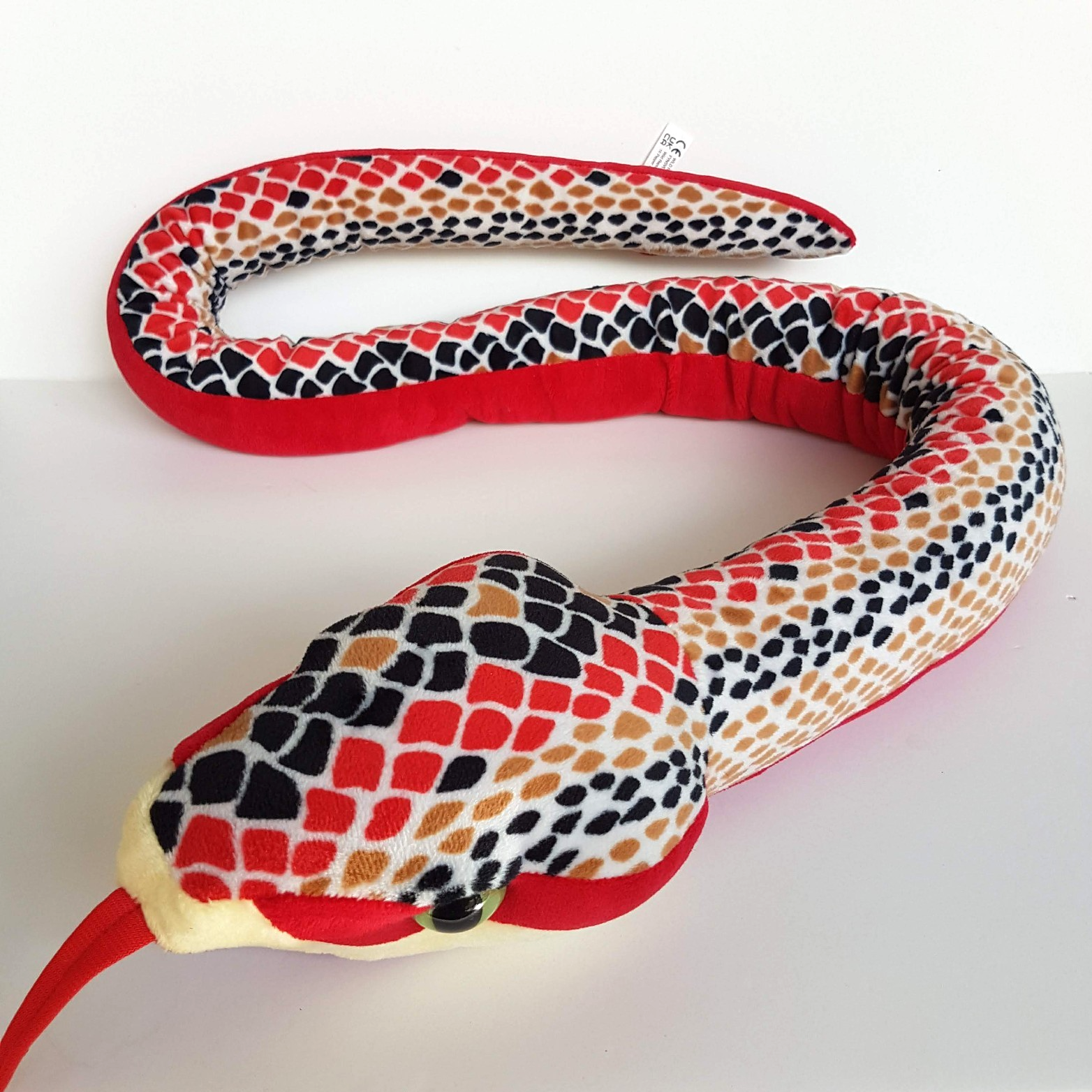 Wild Republic  130cm SNAKE Reptile Plush Soft Toy Stuffed Animal Red Black Green0